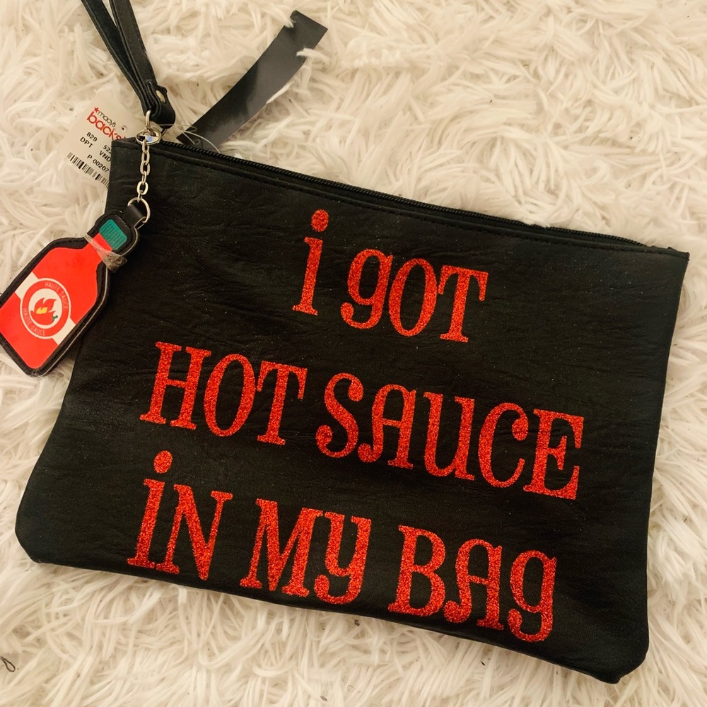Black Wristlet “I got hot sauce in my bag”